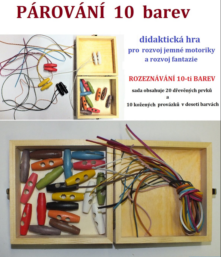 PÁROVÁNÍ 10 BAREV – ve dřevěné krabičce